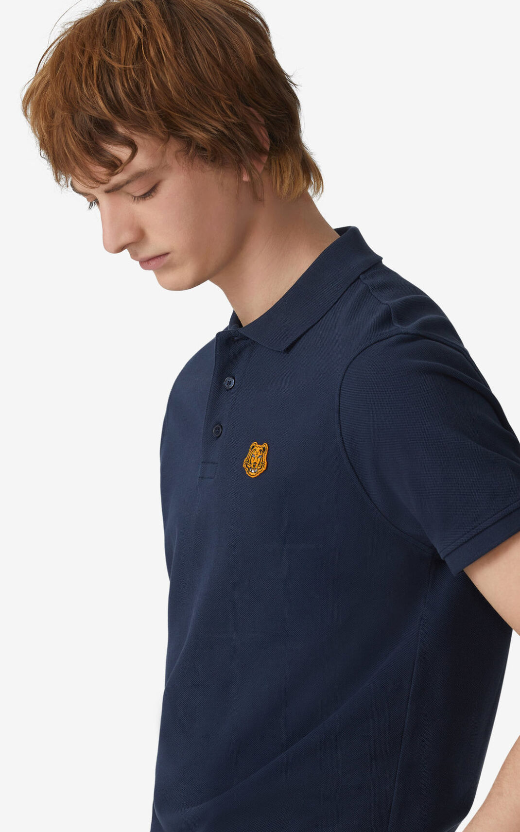 Polo Kenzo Tiger Crest Hombre Azul Marino Azules QOB180746